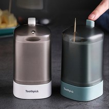 토탈언니네 원터치 자동 이쑤시개 통 디스펜서 케이스, 블루