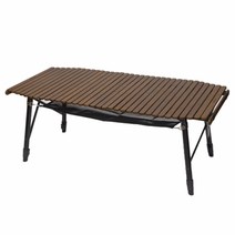 아베나키 업라이트 코모도테이블R 120 - 높이조절 라운드 우드 캠핑테이블