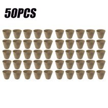 경운기 배토기 씨앗 스타터 트레이 이탄 냄비 배수 구멍 원형 보육 생분해 성 식물 정원 심기 야채 모종 도구, [02] 50PCS, 02 50PCS