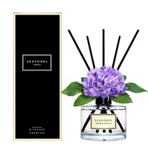 시즈넬 플라워 디퓨져 200ml 미니수국 조화 라벤더, 그린애플향