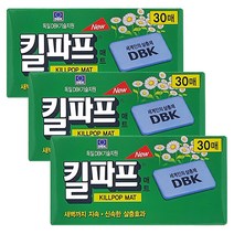 킬파프 매트 30매x3개 모기약 교체용 리필 퇴치 모기 전자 모기향 살충제, 30매, 3팩