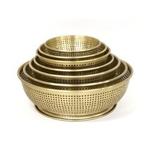 푸토리 지름 18CM 양은 찜기 채반 황색 감자 고구마 만두 타공 건지기 채망 국산