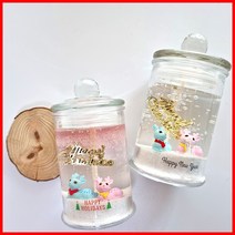 (공효진용기 2개만들기) 뿔사슴-크리스마스 양초 젤캔들 키트 만들기(150ml/2), 유칼립투스, 블루, 2개