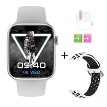 스마트워치 2022 IWO W28 프로 Smartwatch NFC 스마트 워치 1.95 블루투스 통화 심박수 새로운 8 45mm PK W57 W58 DT7 MAX W27 W37, [01] 1 pcs, [08] W add NK strap