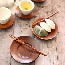 대추나무옻칠 원형차탁, 소(7.5cm)