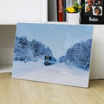 il447-폼아크릴액자58CmX38Cm_겨울기차여행