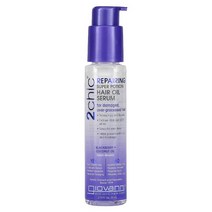 지오바니 Giovanni 2chic 리페어링 슈퍼 포션 헤어 오일 세럼 블랙베리 ＋ 코코넛오일 81ml(2.75fl oz) US 직배송, 1PACK, 상세설명참조