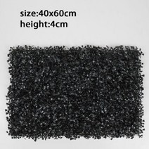 테라스 인조 잔디 패널 배경 이끼 매트 40x60cm 웨딩 파티 야외 정원 장식, Black