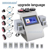 가정용 초음파 캐비테이션 진공 무선 주파수 레이저 슬리밍 머신 Lipo 6 in 1 40K, EU Plug