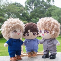 15cm인형옷 코트 탑 캐주얼 청바지 패션 인형 코트 셔츠 복장 인형 청바지 인형 옷, 흑백-20cm