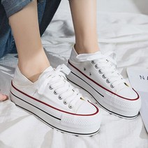 여성 5cm 키높이 캔버스화 스니커즈 컨버스슬리퍼