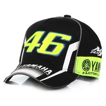 VR-46 야마하 레이싱 모자 스포츠 기관차 모자 YAMAHA, 성인 지불, 블랙