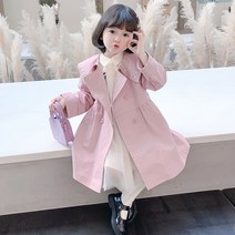 여아 트랜치 코트 프랜치캣 키즈 발랄한 원피스 공주 후리스 누빔 바람막이 자켓 핑크 망토 사파리