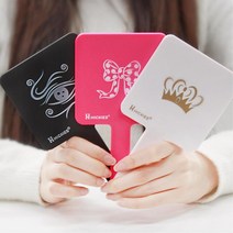 메이크업수정 대학생 핸드백수납 손거울 예쁜손거울 화장고치기 휴대용거울, 블랙피아노