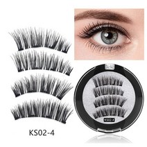 자석속눈썹 붙이는 속눈썹 붙이기 3자석 속눈썹 내추럴 마그네틱 3D 메이크업 도구 4 개 도매 2 쌍, 한개옵션1, 12 KS02-4