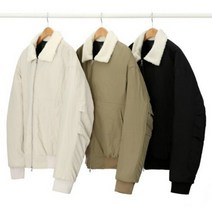 겨울 양털 카라 숏 패딩 점퍼 / 아이보리 카키 블랙