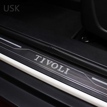 간지 티볼리 전용 도어스커프 발판 레터링 몰딩 DIY 액세서리 플레이트 인테리어 용품, 카본