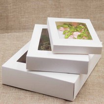 자석싸바리박스 싸바리박스 박스케이터링 30 개 크래프트 상자 창 크리스마스 선물 평면 골판지 포장 화장, 02 WHITE_10 18x14.5x4cm