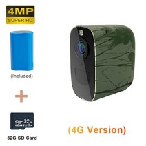 열화상카메라 LCLCTEK 배터리 구동 보안 카메라 야외 무선 CCTV 감시 캠 풀 컬러 4G SIM 카드 4MP PIR 감지 IP66367193, 4MP 4G Cam 32G