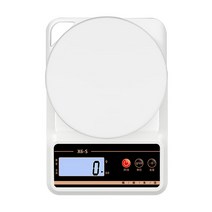 조리일기 플라스틱 주방 전자저울 디지털 백라이팅 1P, 원반, 5kg/1g
