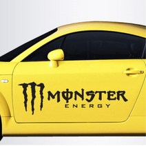 몬스터에너지 캠핑카 튜닝스티커 자동차연락처, 대형, 화이트