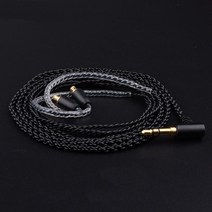 오디오테크니카 A2DC 순은도금 케이블 LS50 LS70 LS200 LS300 LS400 E40 E50 선 커스텀 줄 단선 이어폰 교체 교체용 호환, 블랙, A2DC 규격 케이블