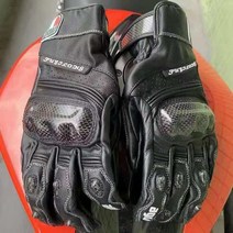 AGV오토바이 장갑 진짜 소 가죽 탄소 섬유 경주 무거운 오토바이 남성과 여성의 여름 승마 장비 낙하 방지 장갑, M, 블랙