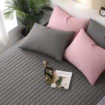 [더온]여름 모노블 시어서커 미끄럼방지형. 고정밴드형 침대패드/MS.S.SS.Q/고급선염/다양한 컬러색상, 시크그레이