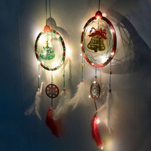 바오바론 크리스마스 드림 캐쳐 성탄절 DIY 장식 만들기 재료 소품 어린이 학습 초등학교 미술 수업 투명스티커 증정, (종+사은품제공)