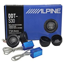 차량우퍼 서버우퍼 스피크 2x 알파인 ddt-s30 자동차 스테레오 스피커 음악 소프트 돔 균형 잡힌 자동차 트위터 180w 자동차 오디오 실크 필름 스피커 상자 고음, 없음