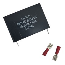 450V 450VAC 5uF 국산 미래 콘덴서 CE 특허 선풍기 모터 보일러 송풍기 기동 런닝 캐패시터 사각수지, 1개
