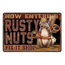 내 차고 내 도구 내 규칙. 석유와 주유소를 위한 복고풍 주석 기호 빈티지 금속판 그림 벽 장식, 열하나, 20x30cm, 11