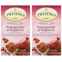 Twinings 포마그란테 라스베리 허브티 20티백 (40g) 2팩, 1개