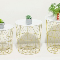 원형 협탁 거실 틈새 티 테이블 쇼파보조 안방 침대 서브 엔틱 사이드, 대형