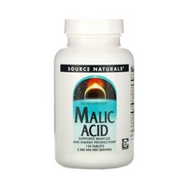 소스 네츄럴 말릭 에시드 2500mg 120정 말산 마그네슘 나트륨 능금산 사과산 효능, 1개, 기본