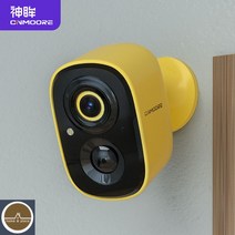 현관 CCTV 무선 홈 스마트폰 문앞 확인 택배확인 원격조정, 128GB, BC22 옐로우-무플러그인+휴대전화 원격+음성대화