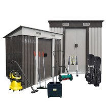 4x6 레드와이 스틸창고 조립식창고 농막 간이 야외 이동식창고 전원주택 보관함, 4x6(다크그레이)