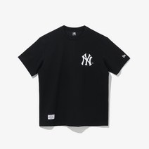 뉴에라 MLB 베이직 로고 반팔 티셔츠 블랙 뉴욕양키스 13546490