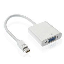 ThinkPad SurfacePro pc와 호환되는 미니 DP 디스플레이 포트-VGA (Thunderbolt 호환) 수-암 어댑터, 02 white_01 20cm