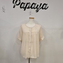파파야 라운드퍼프소매블라우스 MRBL011B