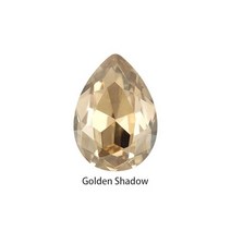 Astrobox-크리스탈 라인석 장식 포인트백 반짝이 유리 스톤 DIY 웨딩 드레스 비즈 주얼리 제작 용 신제품, 20x30mm 10pcs, Golden Shadow