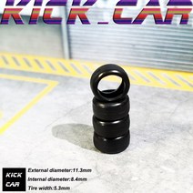 18인치 휠 자동차 고무 타이어가 있는 Hotwheels 용 1/64 모델 자동차 바퀴 기본 ABS 수정 부품 레이싱 차, 31 Tires X 20 pcs