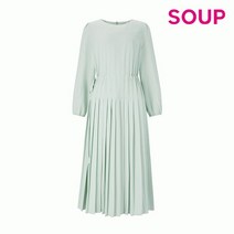 숲 SOUP 웨이스트 스트링 플리츠 원피스_K SY2OPC2