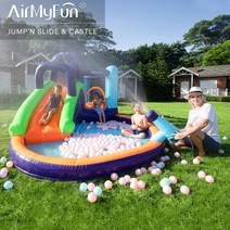 에어바운스 에어풀장 놀이터 미끄럼틀 가정 키즈카페 유치원 어린이집 AirMyFun 풍선 바운스 하우스 여름, 01 PURPLE