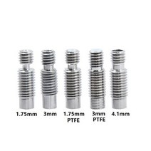 메가 10pcs EV6 스로트 히트 브레이크 M7 M6 스레드 프린터 부품 1.75 3mm PTFE 공급 튜브 파이프 핫 엔드 압출기 5 피스, 1.75mm 2_5PCS V6 Throats