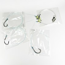 네온훅 왕 우럭 침선 완성형 꼬임 방지 채비, 3단