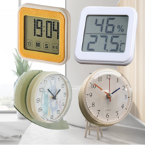 화장실시계 욕실시계 방수 온습도계 4type, 방수시계(부엉이)