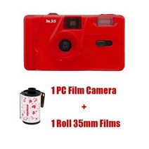 필름 스캐너 변환기 스케너 코닥 빈티지 레트로 재사용 가능한 필름 카메라 그린 블루 핑크 퍼플 레드 옐로, 11 Red with Films