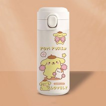 심플 미니 큐티 경량 귀여운 시나모롤 포차코 헬로키티 폼폼푸린 카툰 캐릭터 대용량 견고 원터치 텀블러 보온보냉병 420ML 6종