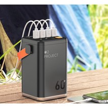 인산철 캠핑용 파워뱅크 220v 200a 차박용 보조배터리 60000mAh, 100000 업그레이드 버전 대용량 블루